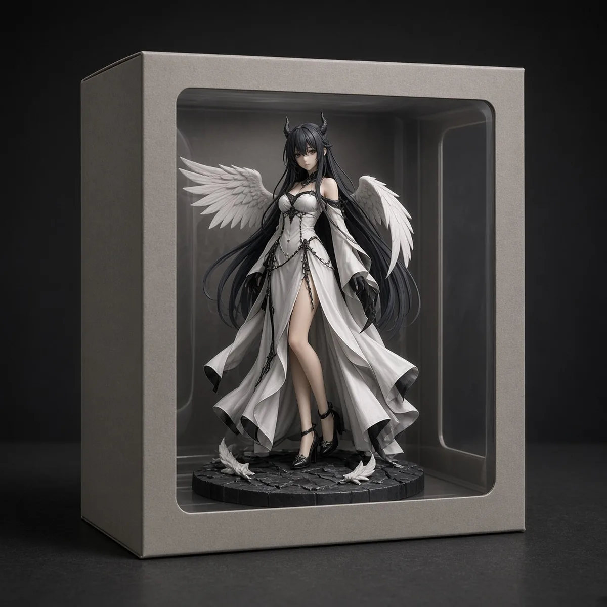 Albedo 1/7 scale figure from Overlord by Alter, new in a sealed box. Catalog illustration.