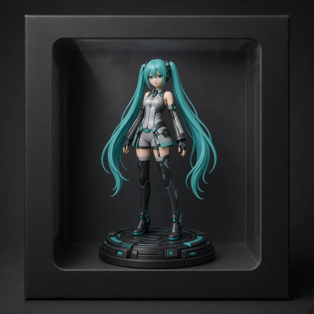 Hatsune Miku 1/7 scale figure by Max Factory, new in a sealed box. Catalog illustration.