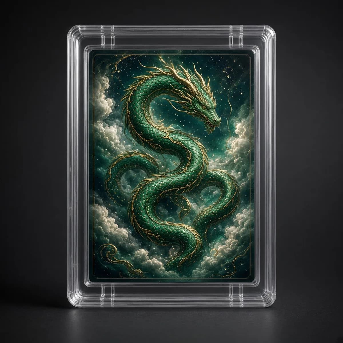 Rayquaza VMAX alternate art from Evolving Skies, card 218/203, graded PSA 10. Catalog illustration.