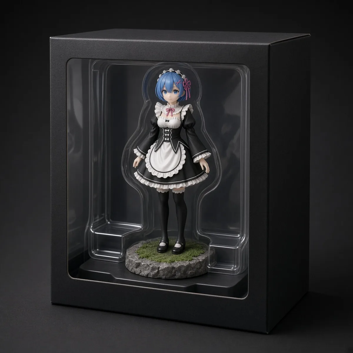 Rem 1/7 scale figure from Re:Zero by Good Smile Company, new in a sealed box. Catalog illustration.