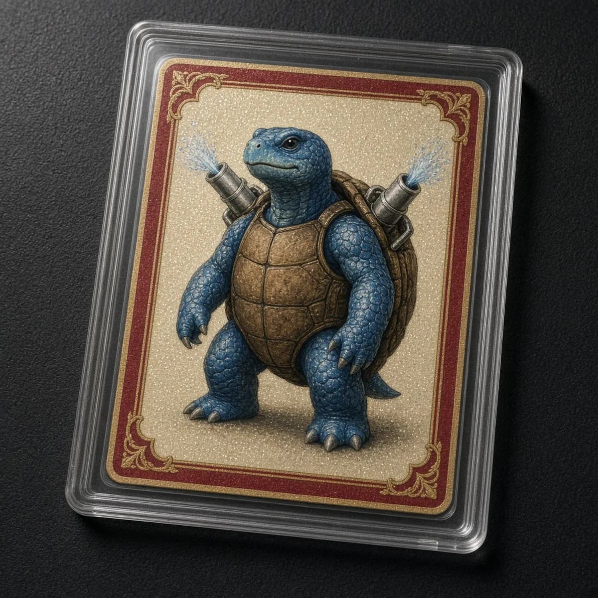 Blastoise holo from the 1999 Pokémon Base Set Unlimited, card 2/102, graded PSA 9. Catalog illustration.