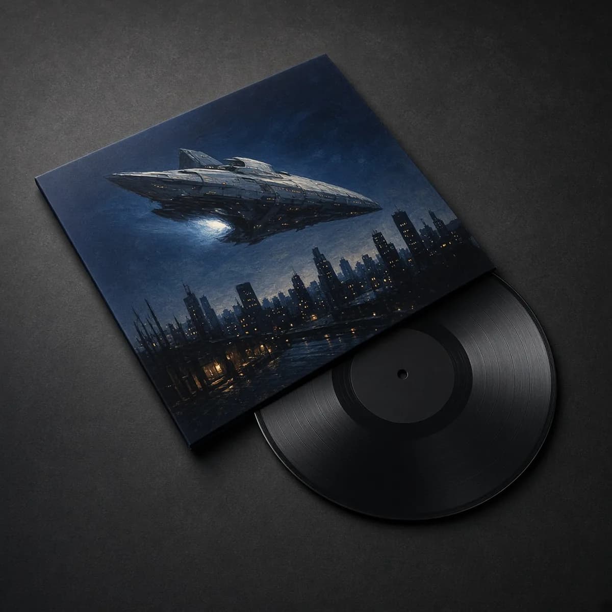 Limited-edition Cowboy Bebop soundtrack on vinyl. Catalog illustration.