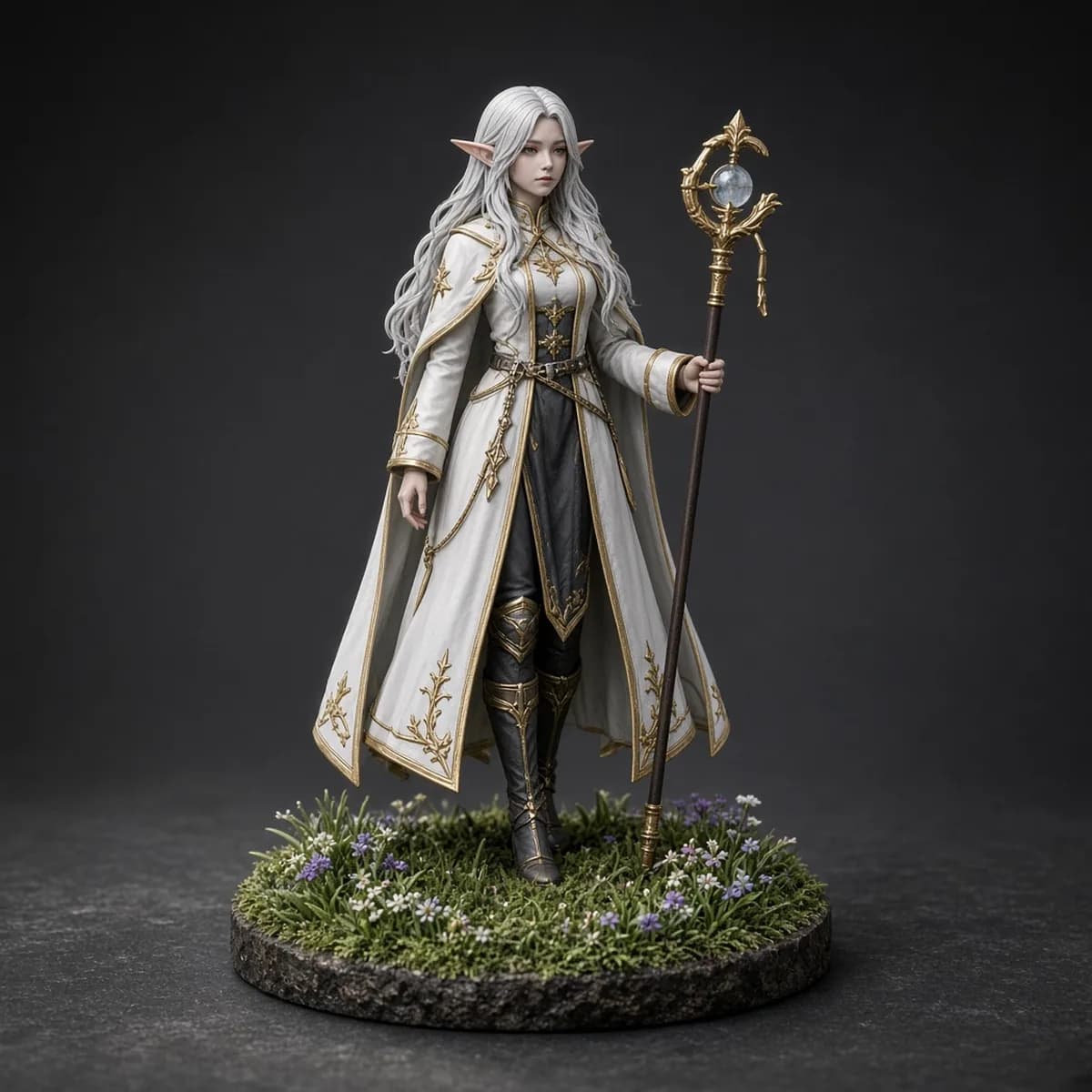 Frieren 1/6 resin statue from Frieren: Beyond Journey's End, limited edition of 400. Catalog illustration.