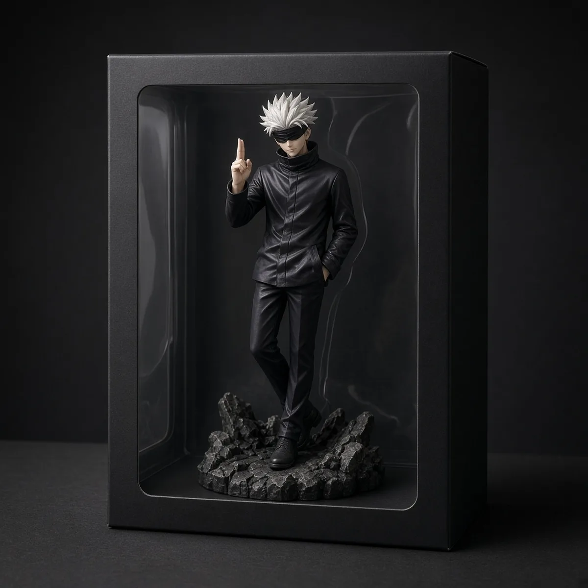 Satoru Gojo 1/7 scale figure from Jujutsu Kaisen by Good Smile Company, new in a sealed box. Catalog illustration.